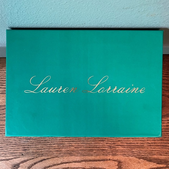 Lauren Lorraine Beautiful Silver Shimmer Sparkling Spike Heels Size 8.5 - Picture 12 of 13